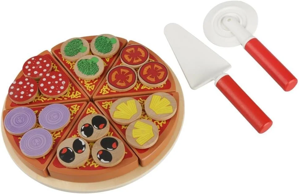 اسباب بازی پیتزا سبزیجات NALACAL، مجموعه غذای بازی پیتزا DIY برای اسباب بازی های نقش آفرینی برای کودکان، هدیه آموزشی و یادگیری