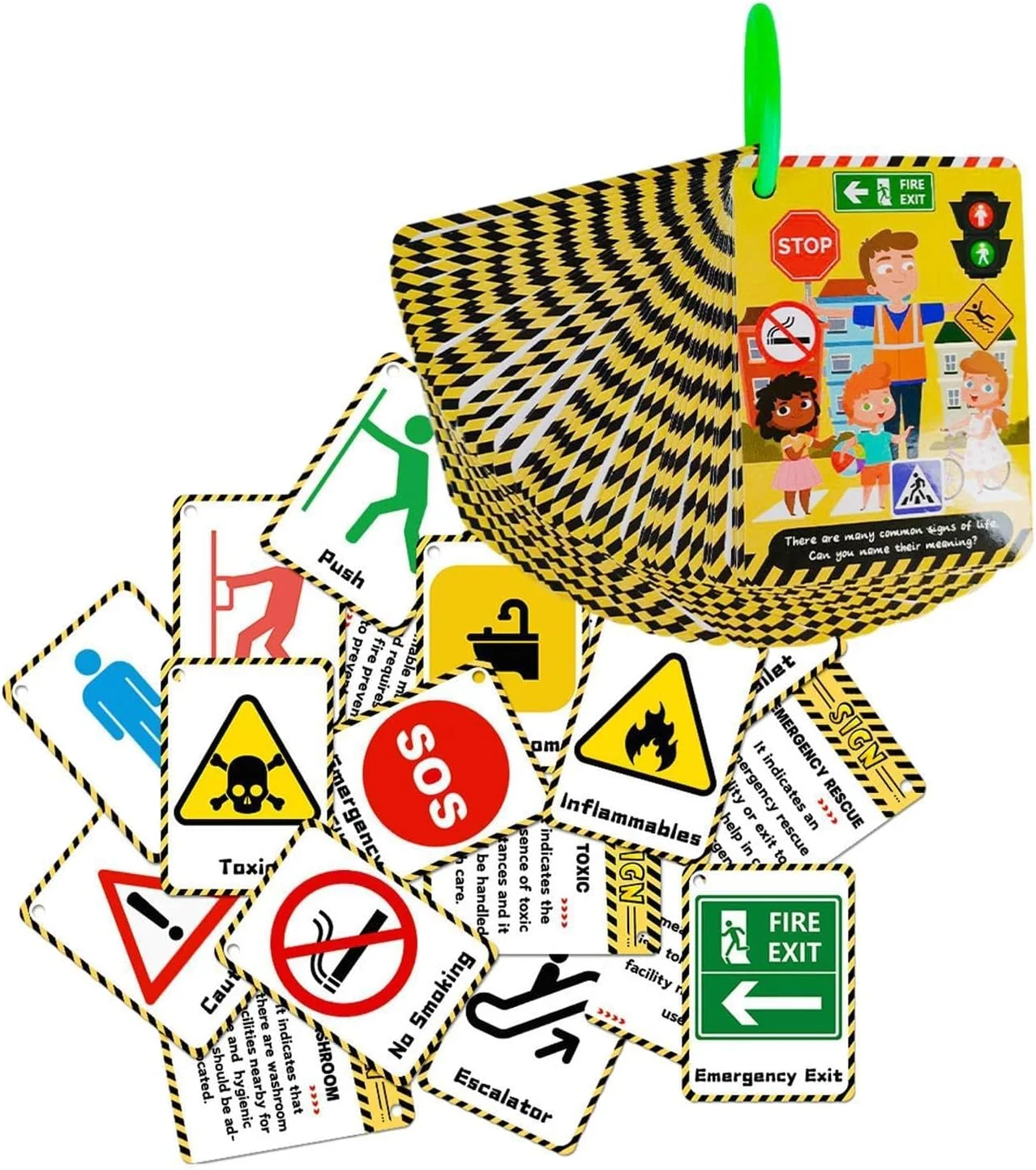 ۵۰ عدد کارت آموزشی علائم راهنمایی و رانندگی، بازی آموزشی برای کودکان، کارت های فلش، بازی حافظه، بازی آموزشی علائم راه، بازی تخته ای پیش دبستانی، بازی ایمنی راه برای پسران و دختران