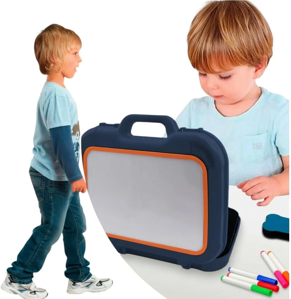 پروژکتور نقاشی برای کودکان، تخته نقاشی هوشمند با قلم های رنگی، تخته پاک کن، اسلاید، اسباب بازی آموزشی یادگیری زودهنگام، میز نقاشی برای کودکان پسر و دختر (آبی)