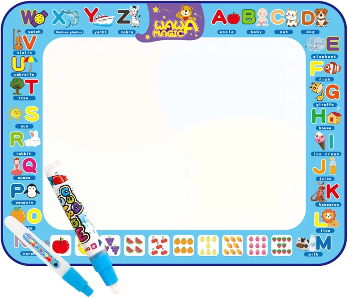 تشک نقاشی با آب کودکان، تخته نقاشی بدون کثیف کاری، اسباب بازی آموزشی برای کودکان نوپا، تشک رنگ آمیزی بزرگ آکوا، تخته نقاشی با آب