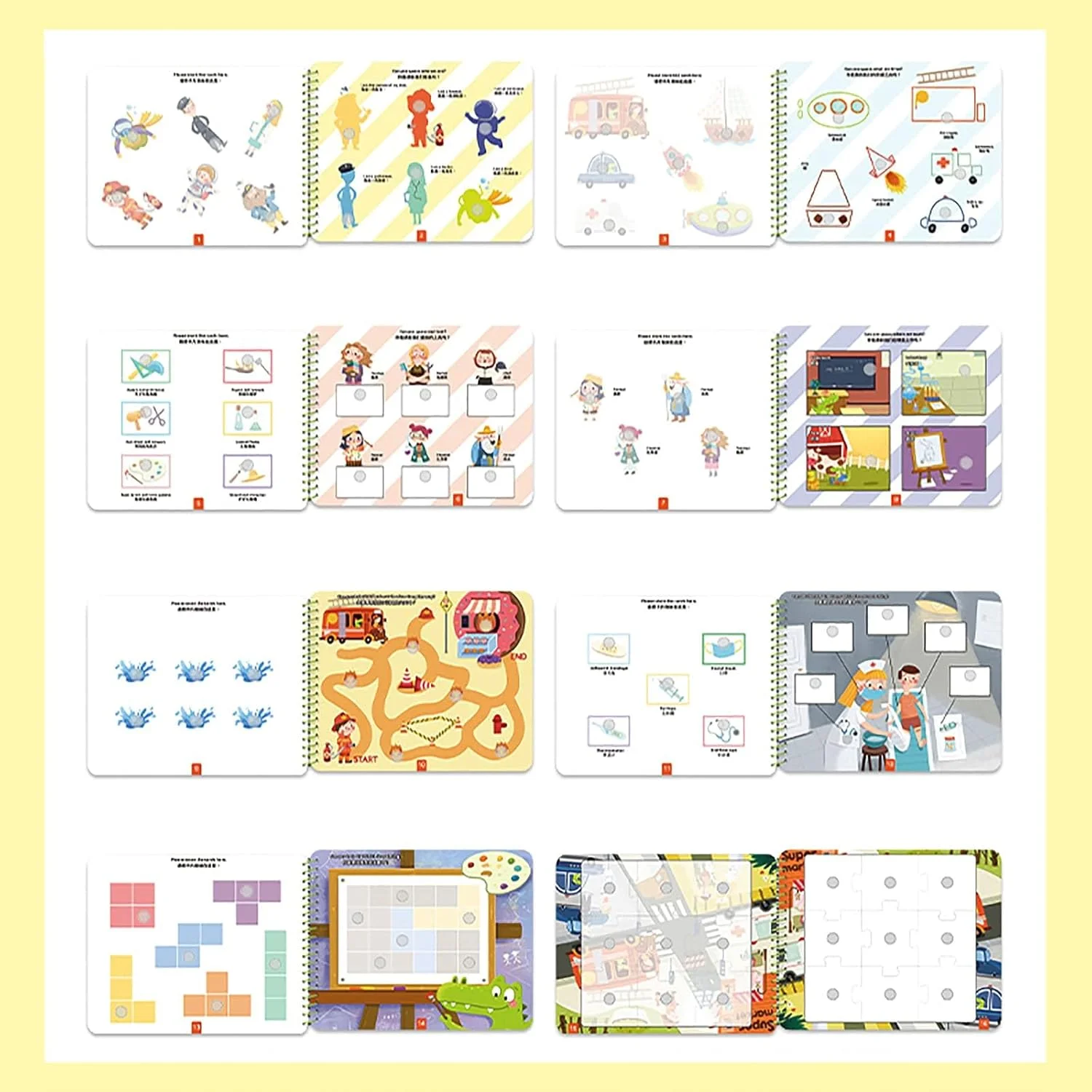 کتاب سرگرمی آموزشی زودهنگام برای کودکان، کتاب سرگرمی یادگیری زودهنگام کودکان نوپا، فعالیت های یادگیری پیش دبستانی/مهدکودک، اسباب بازی های آموزشی برای کودکان 3 سال به بالا، پسران و دختران مهارت های حرکتی ظریف را توسعه می دهند