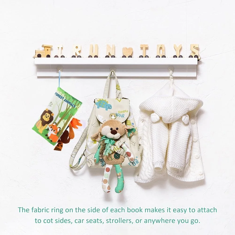 بسته دو عددی کتاب پارچه ای نرم نوزاد NALACAL، کتاب های تصویری سه بعدی، اسباب بازی آموزشی برای نوزادان، غیر سمی و ایمن برای 0-6 ماه، هدیه ایده آل برای پسران و دختران