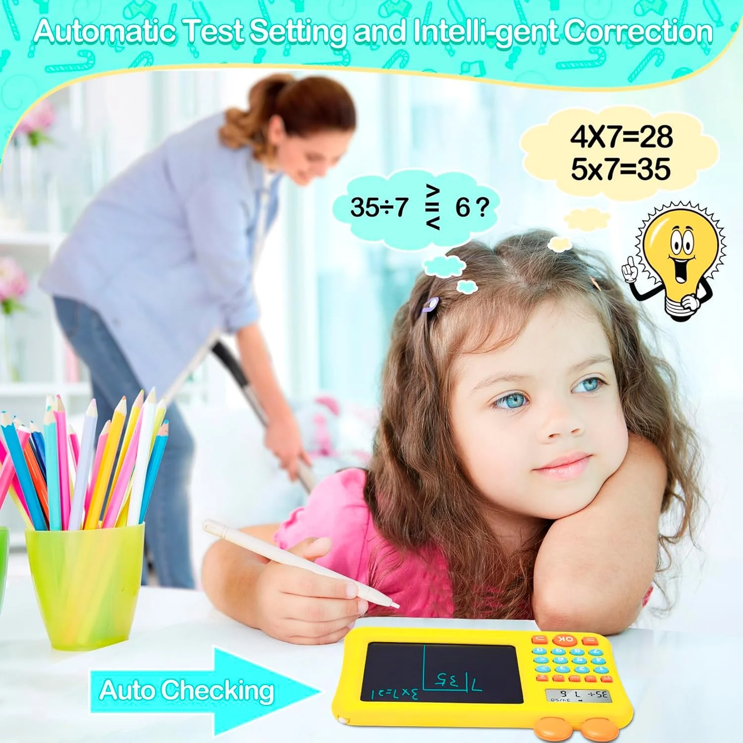 نابغه اعداد، بازی های آموزشی یادگیری ریاضی، ماشین حساب ریاضی، اسباب بازی های آموزشی یادگیری هدیه برای پسران و دختران 4-9 ساله، دستگاه آموزش محاسبه اعداد، تخته های طراحی ال سی دی