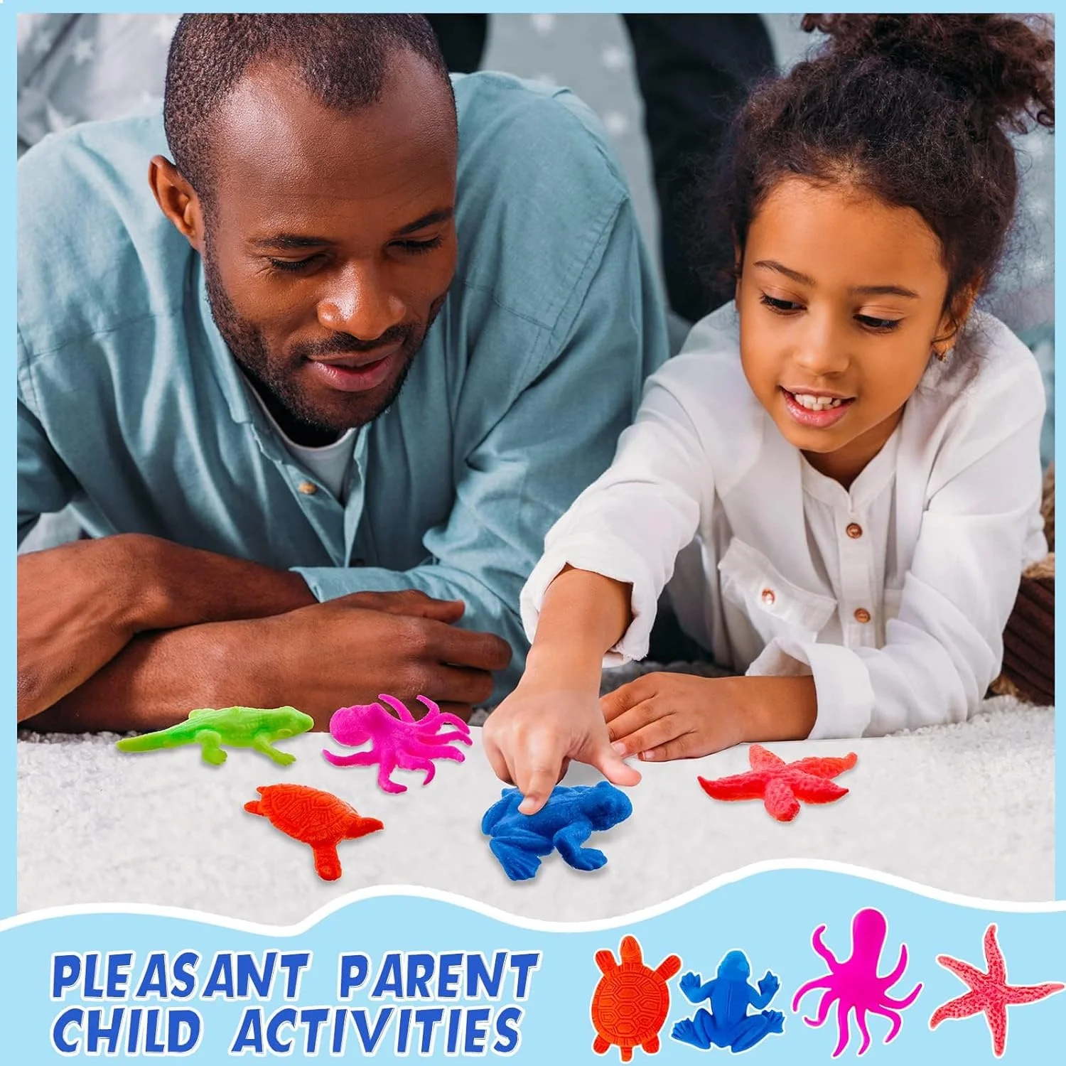 اسباب بازی های موجودات دریایی در حال رشد در آب NALACAL، 96 عدد، حیوانات دریایی در حال رشد زیر دریا، اسباب بازی آموزشی موجودات دریایی، حیوانات دریایی قابل گسترش برای لوازم مهمانی اقیانوسی