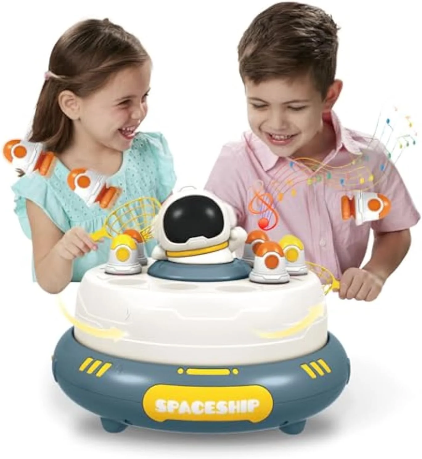 بازی رومیزی موشکی پرشی، بازی گرفتن موشک، بازی رومیزی شب بازی خانوادگی، اسباب بازی های آموزشی تعاملی با صدا، اسباب بازی های بازی ماهیگیری مغناطیسی، حالت PK با 2 تور، برای پسران و دختران 4-10 ساله