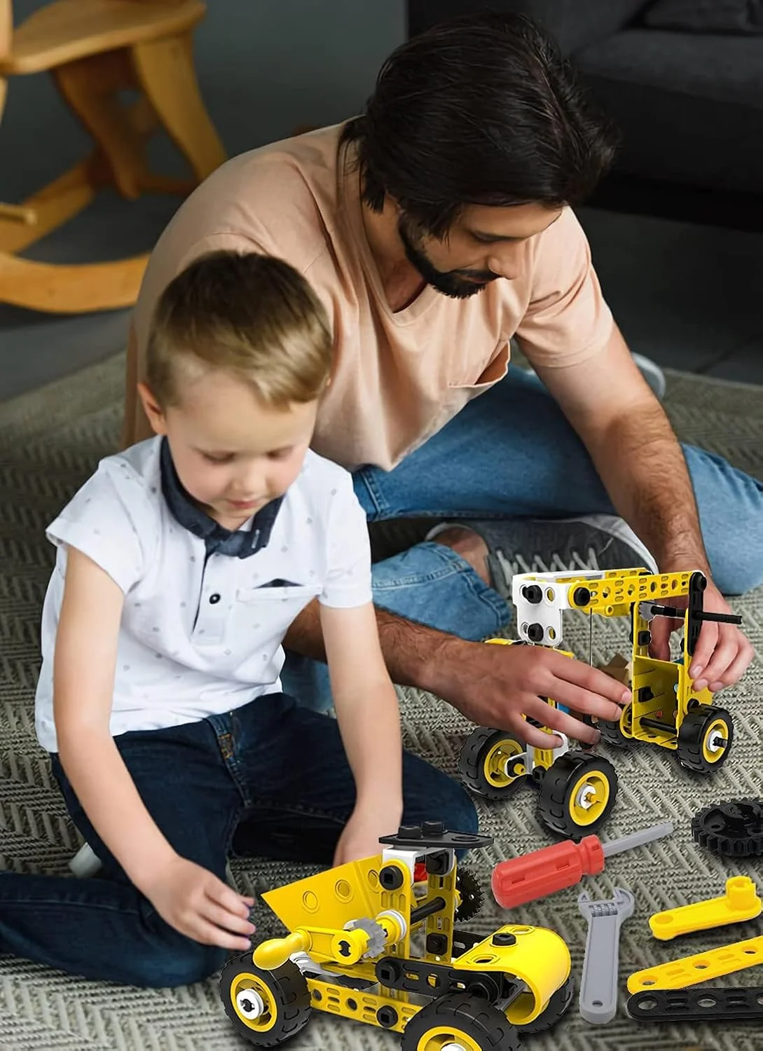 اسباب بازی های ساختنی برای کودکان 5، 6، 7، 8، 9+ سال، 100 قطعه بلوک های ساختنی DIY STEM، مجموعه اسباب بازی های آموزشی خلاقانه، اسباب بازی های مهندسی، هدیه مجموعه خلاقانه برای پسران و دختران