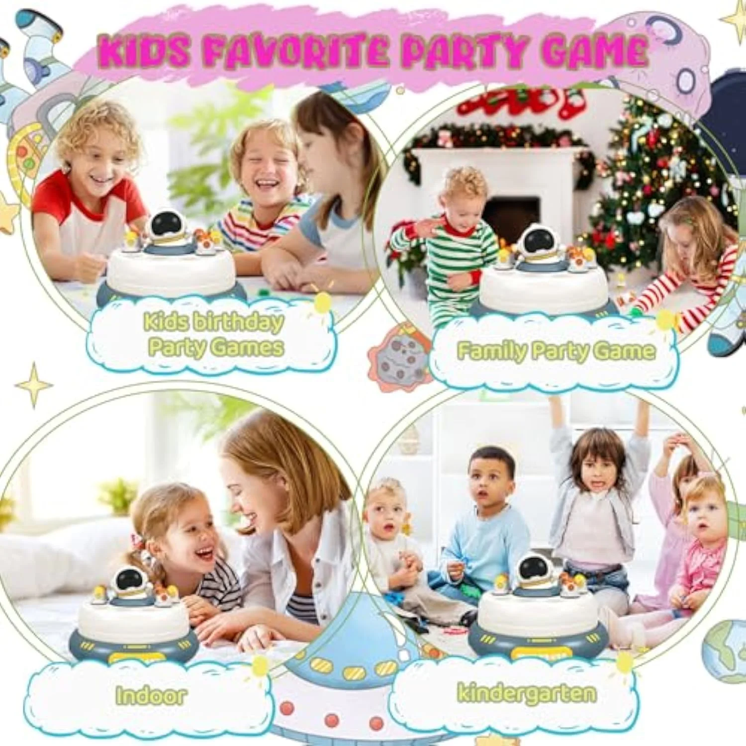 بازی رومیزی موشکی پرشی، بازی گرفتن موشک، بازی رومیزی شب بازی خانوادگی، اسباب بازی های آموزشی تعاملی با صدا، اسباب بازی های بازی ماهیگیری مغناطیسی، حالت PK با 2 تور، برای پسران و دختران 4-10 ساله