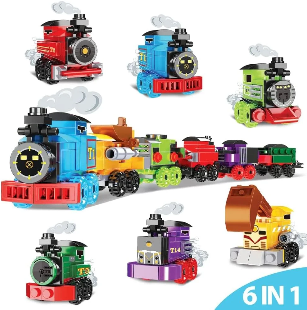 تخم مرغ های شانسی پر شده با بلوک های ساختنی قطار NALACAL، بسته 12 عددی، اسباب بازی های سورپرایزی تخم مرغی برای کودکان، پرکننده سبد عید پاک، شکار تخم مرغ عید پاک، جوایز مهمانی عید پاک برای کلاس