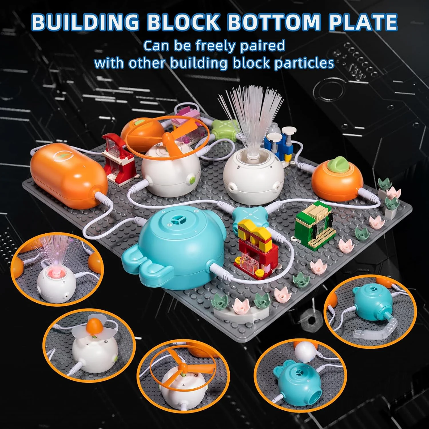 کیت کاوش الکترونیک، کیت های مدار برای کودکان 3-12 سال، برد بلوک های مدار 22 عددی، کیت علمی DIY، با بیش از 65 پروژه، کیت علمی برای پسران و دختران، دفترچه راهنمای پروژه تمام رنگی، اسباب بازی آموزشی STEM