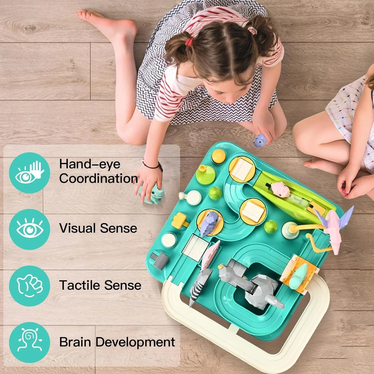 اسباب بازی برای پسر بچه 3 ساله - مجموعه بازی ماجراجویی ماشین با پیست مسابقه و نجات دایناسور، پیست مسابقه ماشین ریلی پازلی برای کودکان 3-5 ساله، مجموعه اسباب بازی آموزشی پیش دبستانی برای پسران و دختران