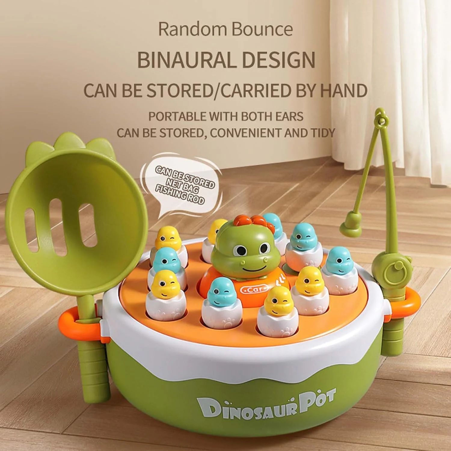 مجموعه اسباب بازی چند منظوره دایناسور NALACAL - آموزشی و سرگرم کننده! ماهیگیری، گرفتن دایناسورهای جهنده و بولینگ دایناسور - برای کودکانی که عاشق دایناسورها هستند