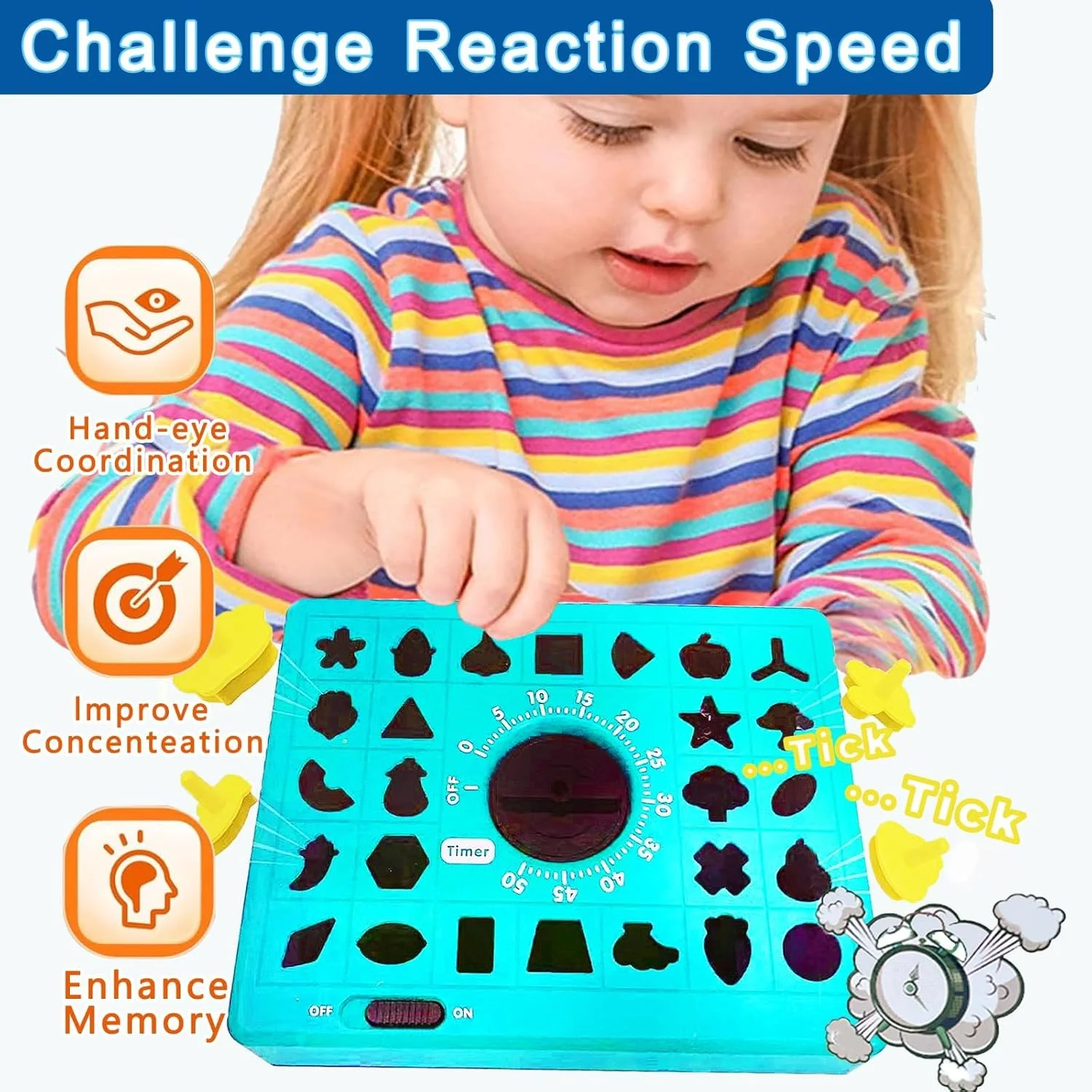 بازی فکری پاپ آپ NALACAL – اسباب بازی سرگرم کننده هماهنگی چشم و دست برای کودکان 3 تا 8 سال، بازی مهمانی و هدیه تولد برای پسران و دختران 3 تا 12 سال بازی فکری پاپ آپ NALACAL – اسباب بازی سرگرم کننده هماهنگی چشم و دست برای کودکان 3 تا 8 سال، بازی مهمانی و هدیه تولد برای پسران و دختران 3 تا 12 سال