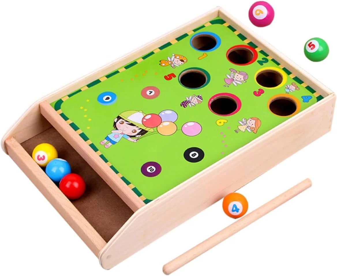 میز بیلیارد کوچک نالاکال، تنیس روی میز، میز بازی گربه، اسباب بازی تقویت مهارت های حرکتی کودکان، توپ های ضد استرس بازی رومیزی کودکان، بیلیارد کوچک اسباب بازی چوبی قابل حمل کودک