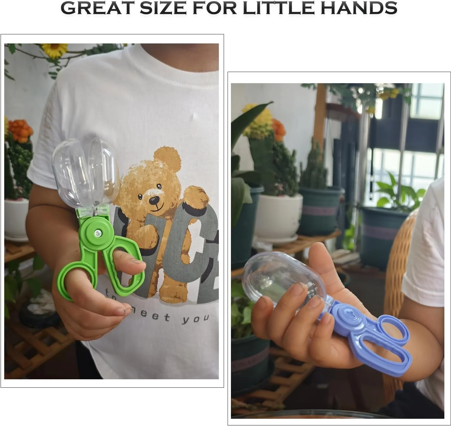 اسکوپ های حشره گیر NALACAL برای کودکان، 4 عدد اسکوپ دستی حشره گیر برای مجموعه چند منظوره، اسباب بازی های اکتشافی طبیعت در فضای باز برای کودکان 3 سال به بالا