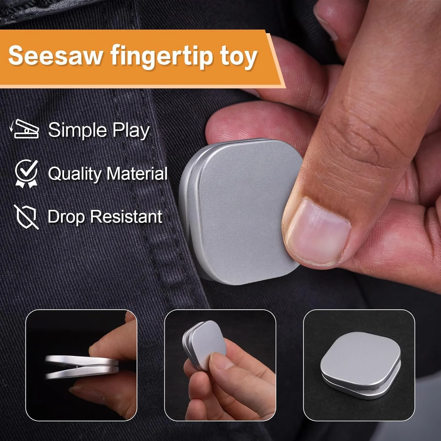 اسلایدر انگشتی فلزی کوچک NALACAL - اسباب بازی مغناطیسی برای کاهش اضطراب و استرس، افزایش تمرکز و خلاقیت برای آقایان و پسران