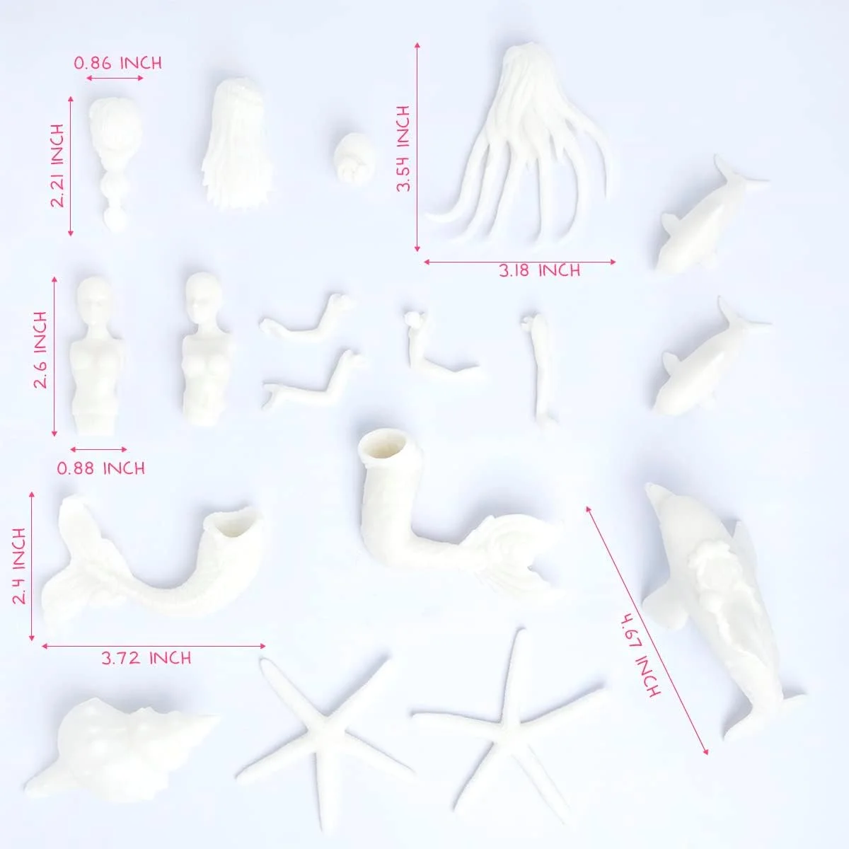 ست نقاشی پری دریایی NALACAL برای کودکان، اسباب بازی های پری دریایی، کیت هنری و صنایع دستی رنگ آمیزی پری دریایی خودتان، کیت مجسمه سازی پری دریایی DIY برای دختران 4 5 6 7 8 9 10 ساله، هدیه تولد پری دریایی