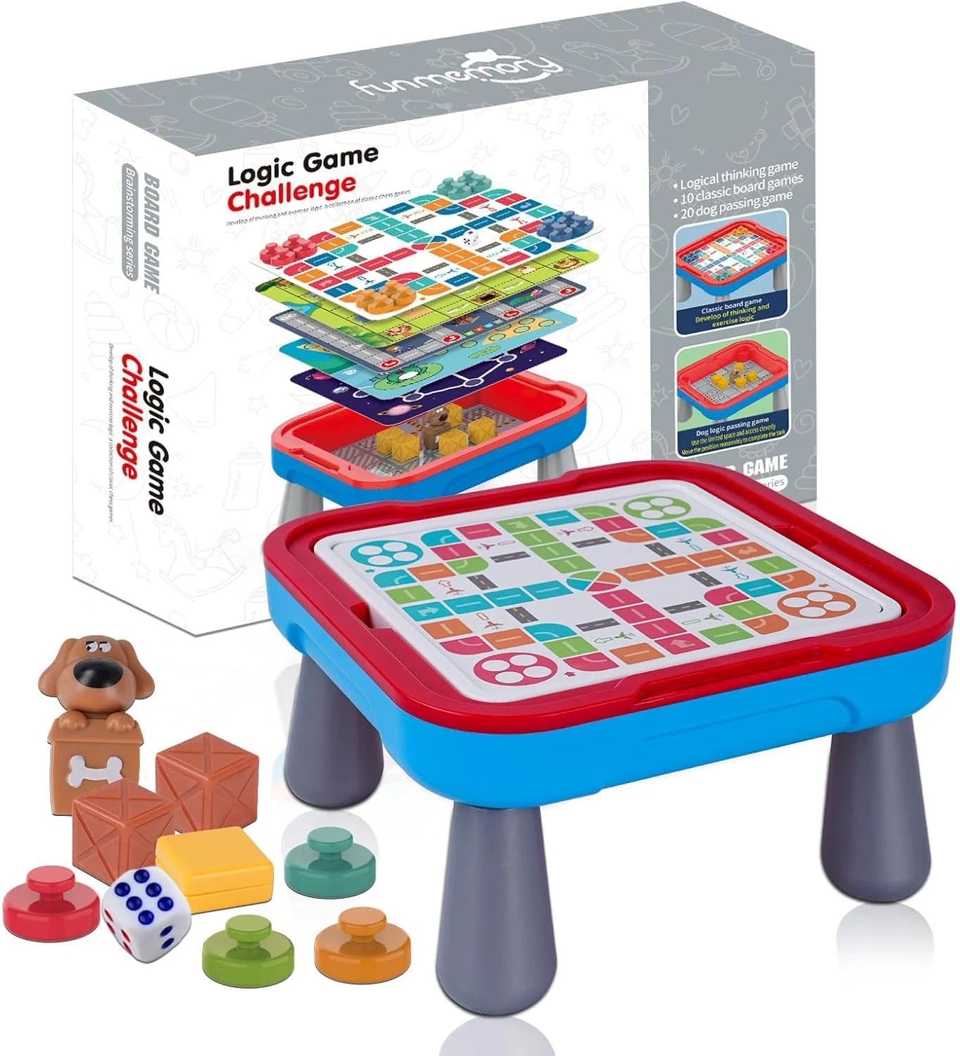 بازی فکری نالاکال برای کودکان، بازی استراتژی تفکر منطقی کلاسیک خانوادگی، میز قابل حمل، اسباب بازی های آموزشی زودهنگام پیش دبستانی 3 سطحی، هدیه تولد برای پسران و دختران 1-4 بازیکن، 6 سال به بالا بازی فکری نالاکال برای کودکان، بازی استراتژی تفکر منطقی کلاسیک خانوادگی، میز قابل حمل، اسباب بازی های آموزشی زودهنگام پیش دبستانی 3 سطحی، هدیه تولد برای پسران و دختران 1-4 بازیکن، 6 سال به بالا