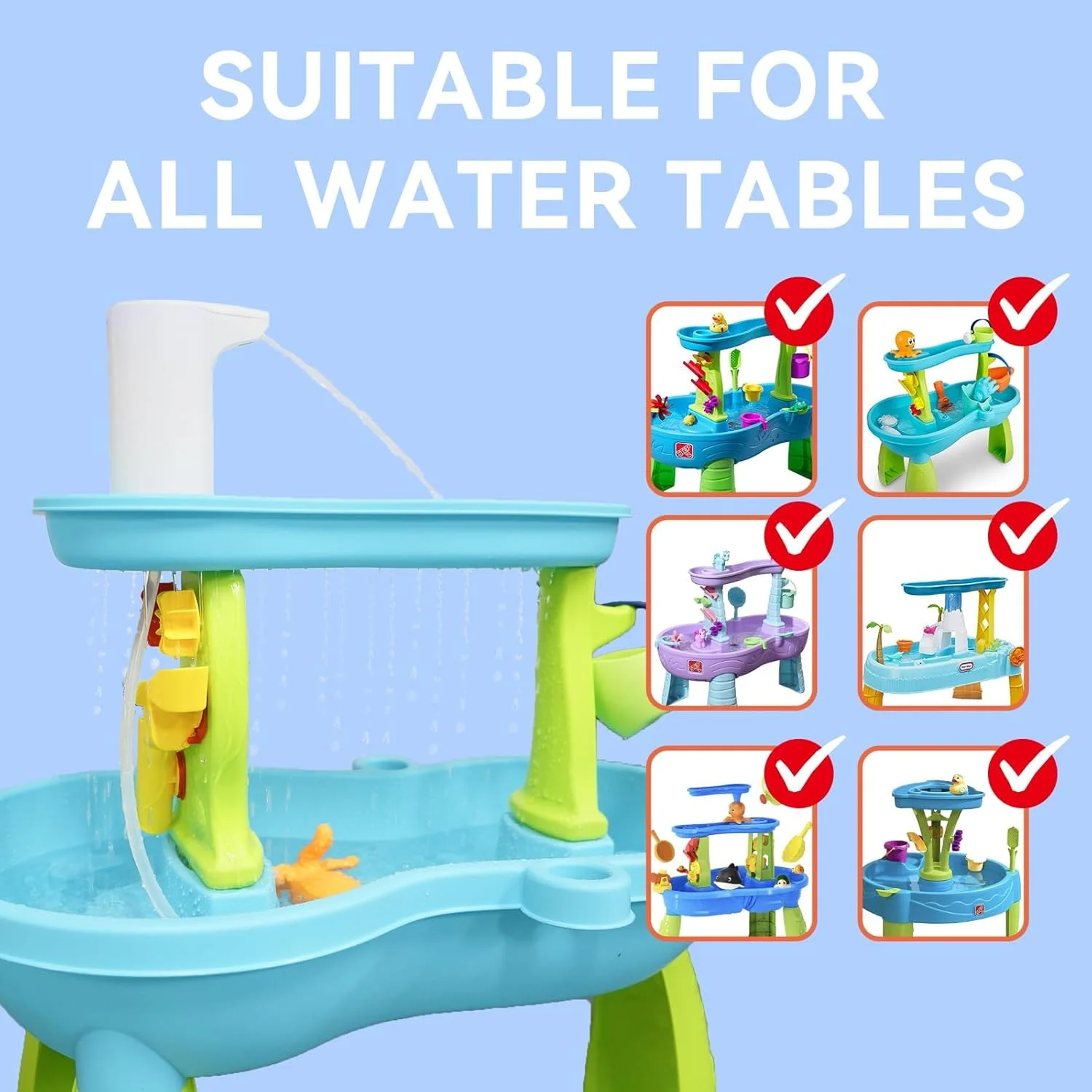 پمپ آب میز بازی کودک نالاکال با باتری، پمپ با دوام 4 ساعته برای میز بازی شن و آب کودکان، لوازم جانبی میز فعالیت کودکان نوپا، اسباب بازی عالی تابستانی در فضای باز برای پسران و دختران