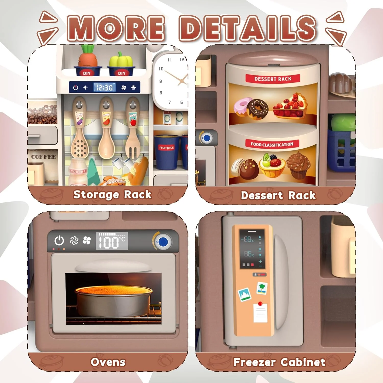 ست آشپزخانه کوچک، آشپزخانه اسباب بازی نقش آفرینی کودکان، خانه عروسکی آشپزخانه، اسباب بازی بخار واقعی، اسباب بازی آب چرخشی، ست آشپزی خیالی، ست آشپزخانه تعاملی، بازی نقش آفرینی برای کودکان، هدیه برای دختران