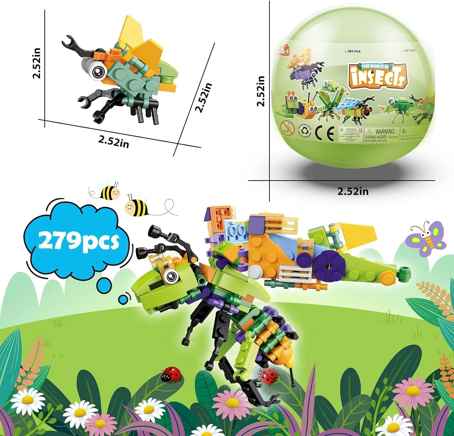 مجموعه 12 عددی بلوک های ساختنی حیوانات، اسباب بازی حشرات، هدیه جشن برای کودکان، اسباب بازی مینی حشرات حیوانات برای کودکان، پرکننده کیسه های هدیه، هدیه تولد، جوایز، برای پسران دختران (12 عددی)