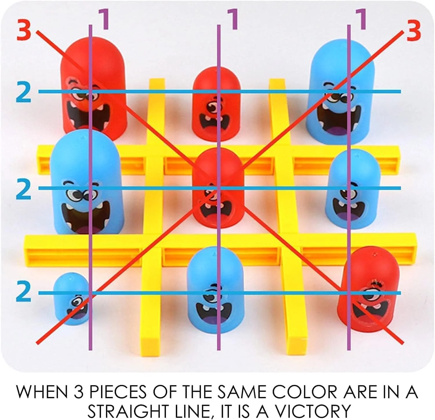 مجموعه بازی فکری دوز TERRIFI، بازی تعاملی دو نفره والد-فرزند، بازی رومیزی اسباب بازی آموزشی، بازی های خانوادگی کلاسیک، دکوراسیون منزل