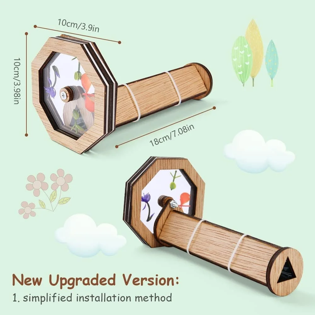 مجموعه ساختنی کالیدوسکوپ چوبی طبیعی، مجموعه ساخت جادویی چرخان کلاسیک جدید، اسباب بازی های آموزشی دست ساز برای دوستداران طبیعت، هدیه تولد مجموعه ساختنی کالیدوسکوپ چوبی طبیعی، مجموعه ساخت جادویی چرخان کلاسیک جدید، اسباب بازی های آموزشی دست ساز برای دوستداران طبیعت، هدیه تولد