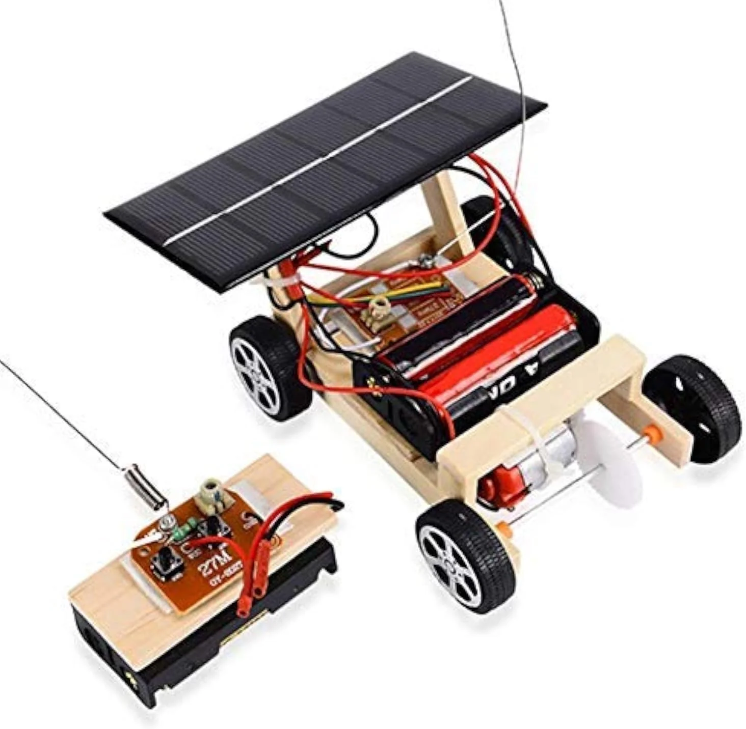ماشین کنترلی خورشیدی کوچک مدل TERRIFI، کیت مدل چوبی RC، اسباب بازی آموزشی علمی برای کودکان، هدیه آموزشی