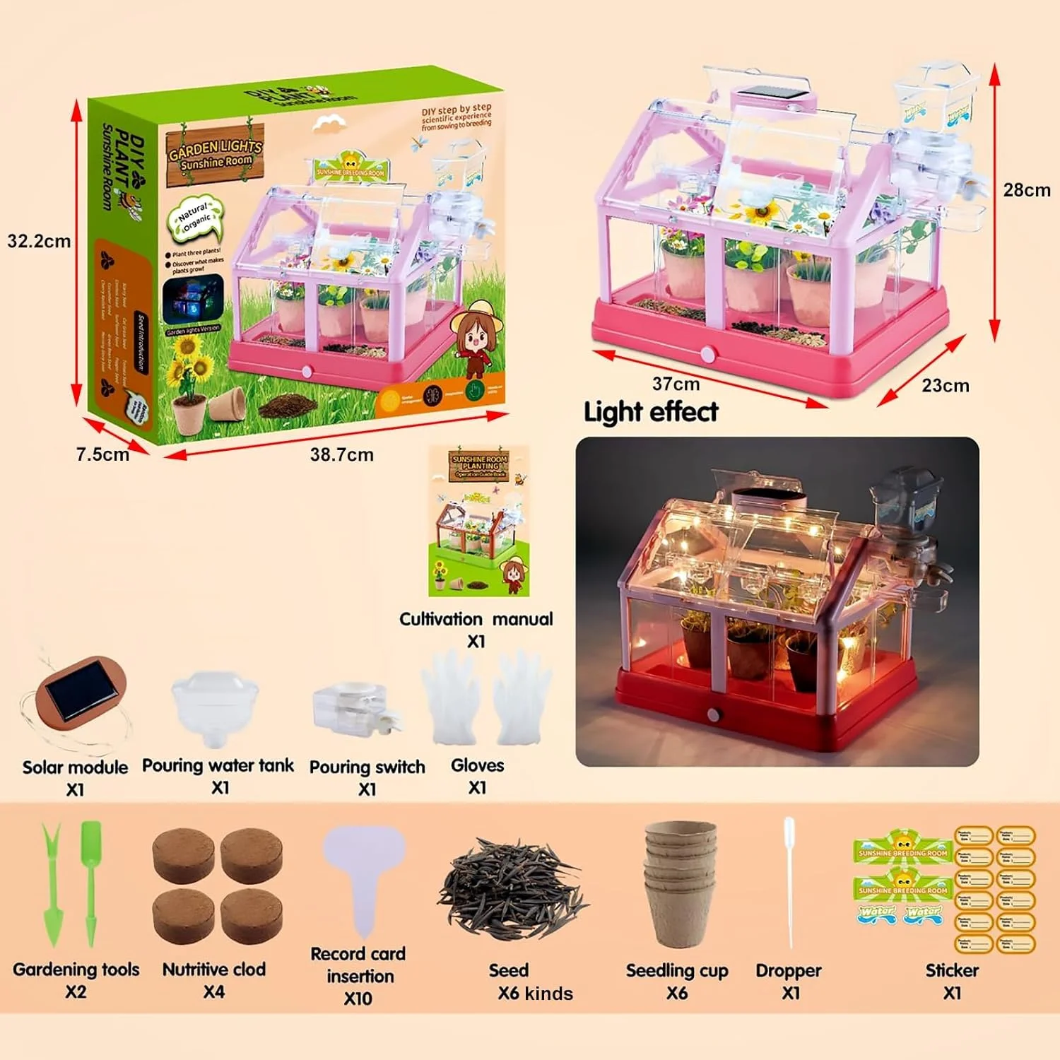 کیت تراریوم TERRIFI برای کودکان، کیت پرورش گیاه با گلخانه، اسباب بازی باغبانی آموزشی DIY گیاه، مجموعه علوم کودکان با پنل خورشیدی، کیت باغبانی داخلی، سرگرم کننده و آموزشی برای کودکان کیت تراریوم TERRIFI برای کودکان، کیت پرورش گیاه با گلخانه، اسباب بازی باغبانی آموزشی DIY گیاه، مجموعه علوم کودکان با پنل خورشیدی، کیت باغبانی داخلی، سرگرم کننده و آموزشی برای کودکان