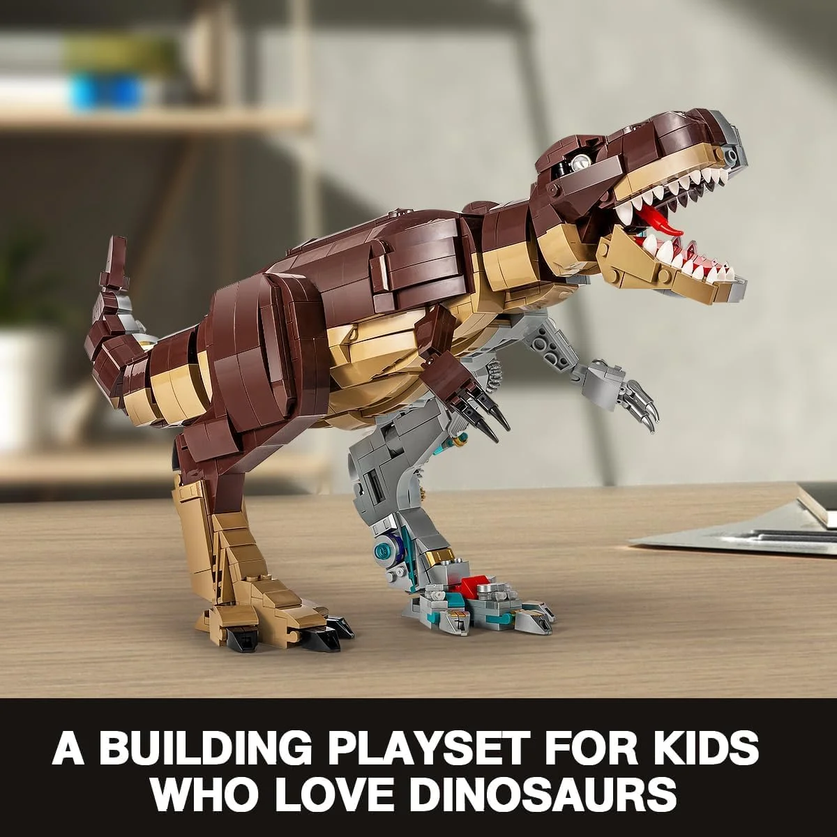 کیت ساختنی سایبورگ تی-رکس برای کودکان، 1388 قطعه بلوک دایناسور آموزشی، اسباب بازی مونتاژ تیرانوسوروس رکس، هدیه برای پسران و دختران، ایده آل برای تولدها و تعطیلات کیت ساختنی سایبورگ تی-رکس برای کودکان، 1388 قطعه بلوک دایناسور آموزشی، اسباب بازی مونتاژ تیرانوسوروس رکس، هدیه برای پسران و دختران، ایده آل برای تولدها و تعطیلات