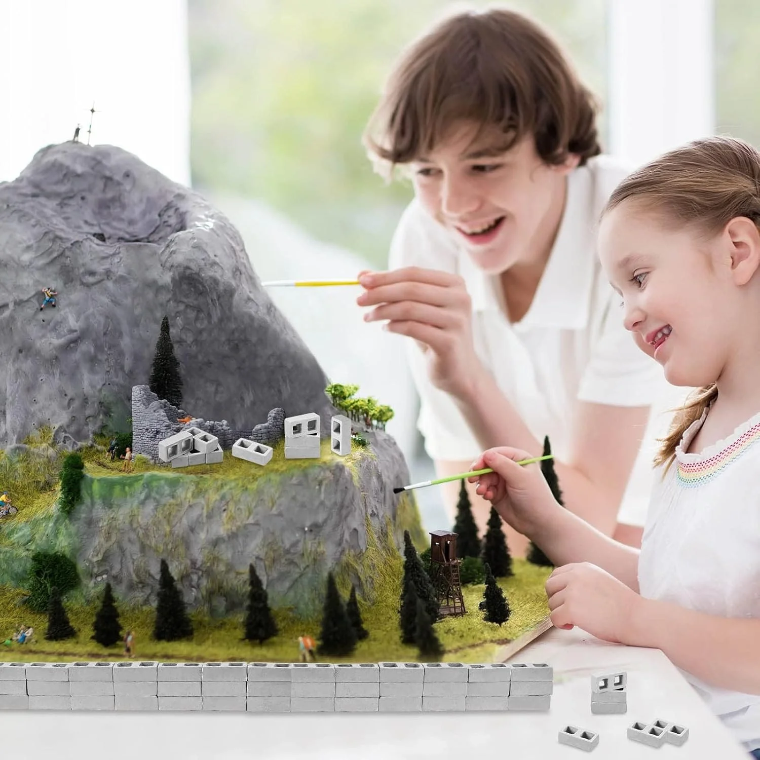 ۲۴ عدد بلوک سیمانی مینیاتوری، آجرهای کوچک با مقیاس ۱/۱۲، لوازم جانبی خانه عروسکی کوچک، بلوک های ساختمانی سیمانی کوچک، مناسب برای کودکان (خاکستری) ۲۴ عدد بلوک سیمانی مینیاتوری، آجرهای کوچک با مقیاس ۱/۱۲، لوازم جانبی خانه عروسکی کوچک، بلوک های ساختمانی سیمانی کوچک، مناسب برای کودکان (خاکستری)