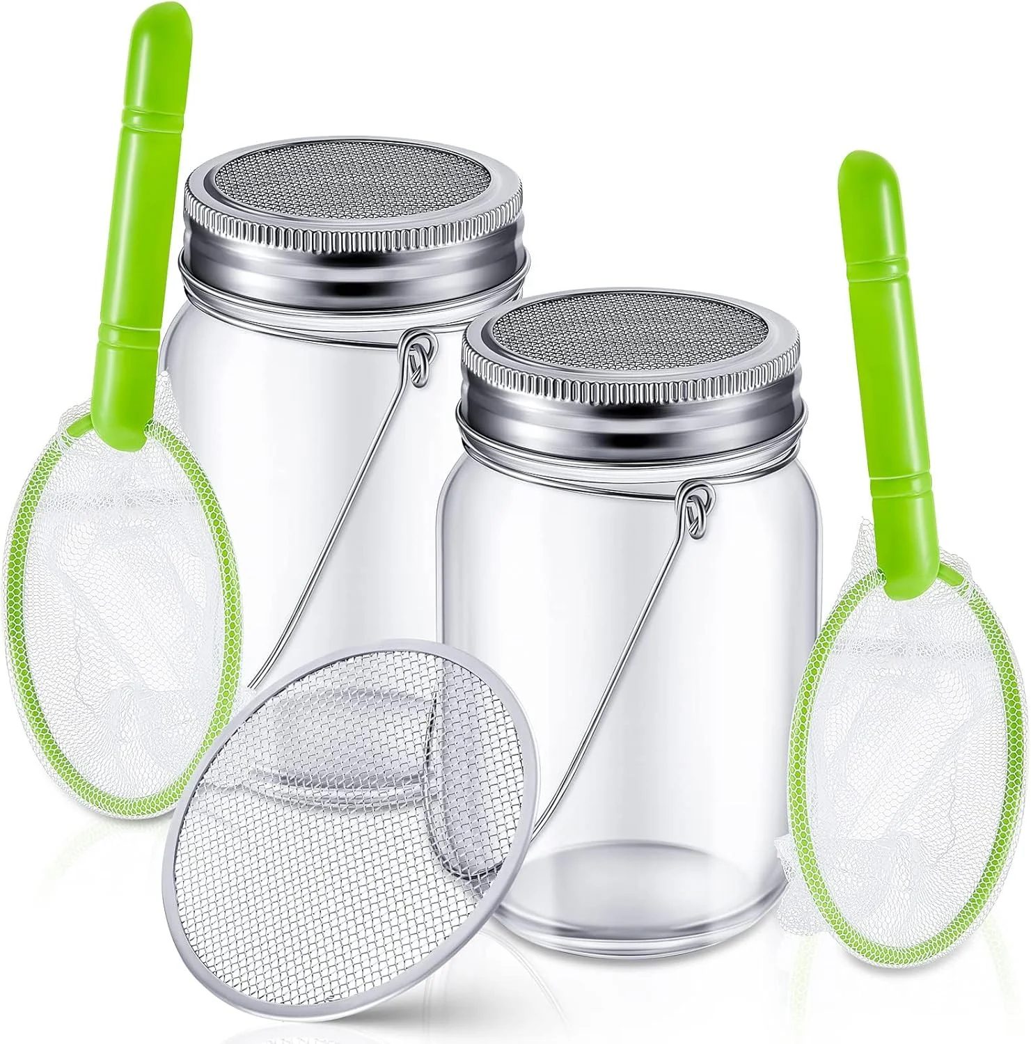 مجموعه کاوشگر و حشره گیر TERRIFI برای کودکان، 2 مجموعه ابزار حشره گیری برای فضای باز، مناسب نوجوانان و بزرگسالان، اسباب بازی های آموزشی علمی