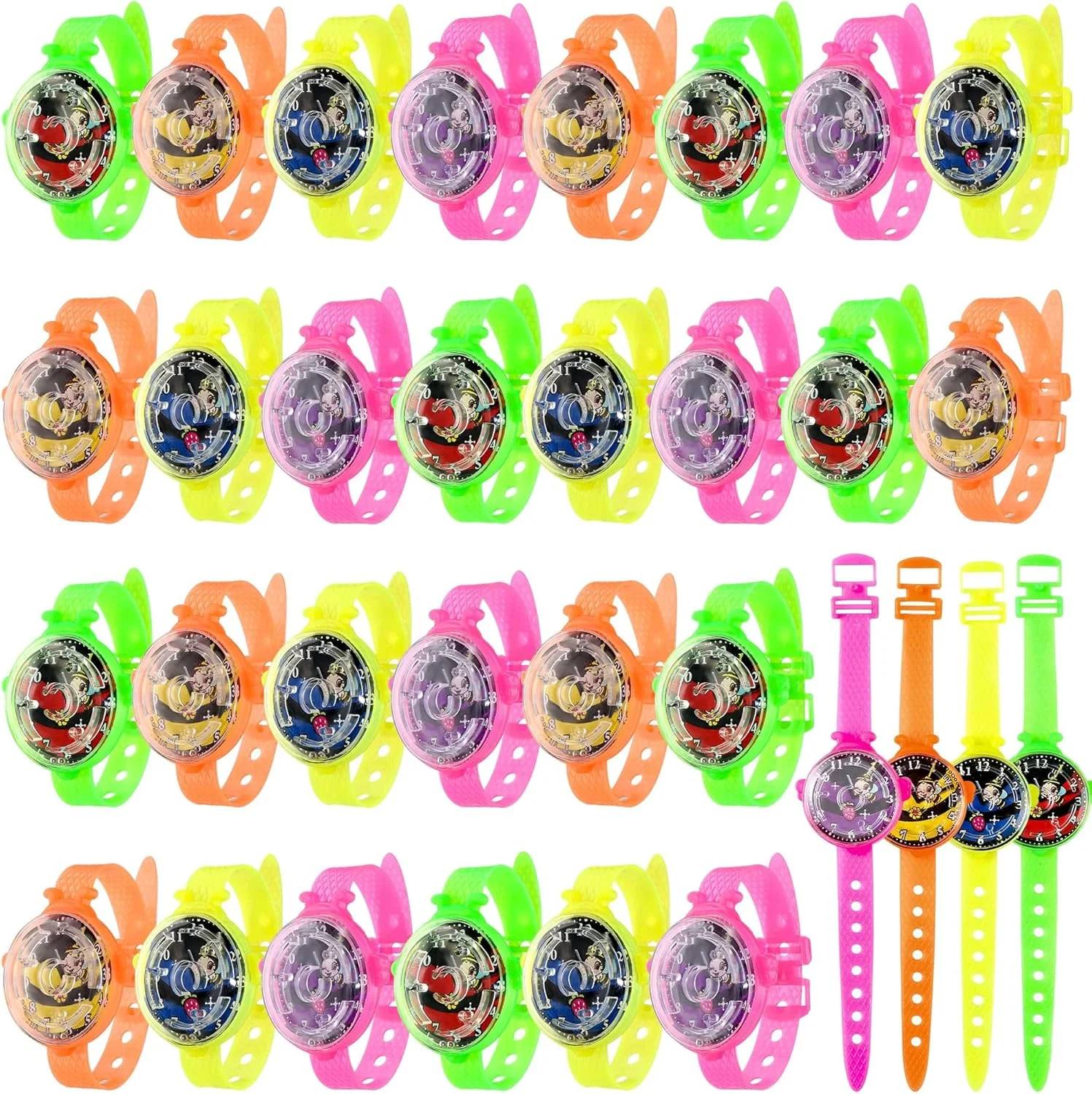 دستبندهای هزارتوی TERRIFI، بسته دستبندهای هزارتو برای کودکان 6-8 ساله، هدایای مهمانی برای کودکان، جوایز کلاسی برای کودکان (4 رنگ)