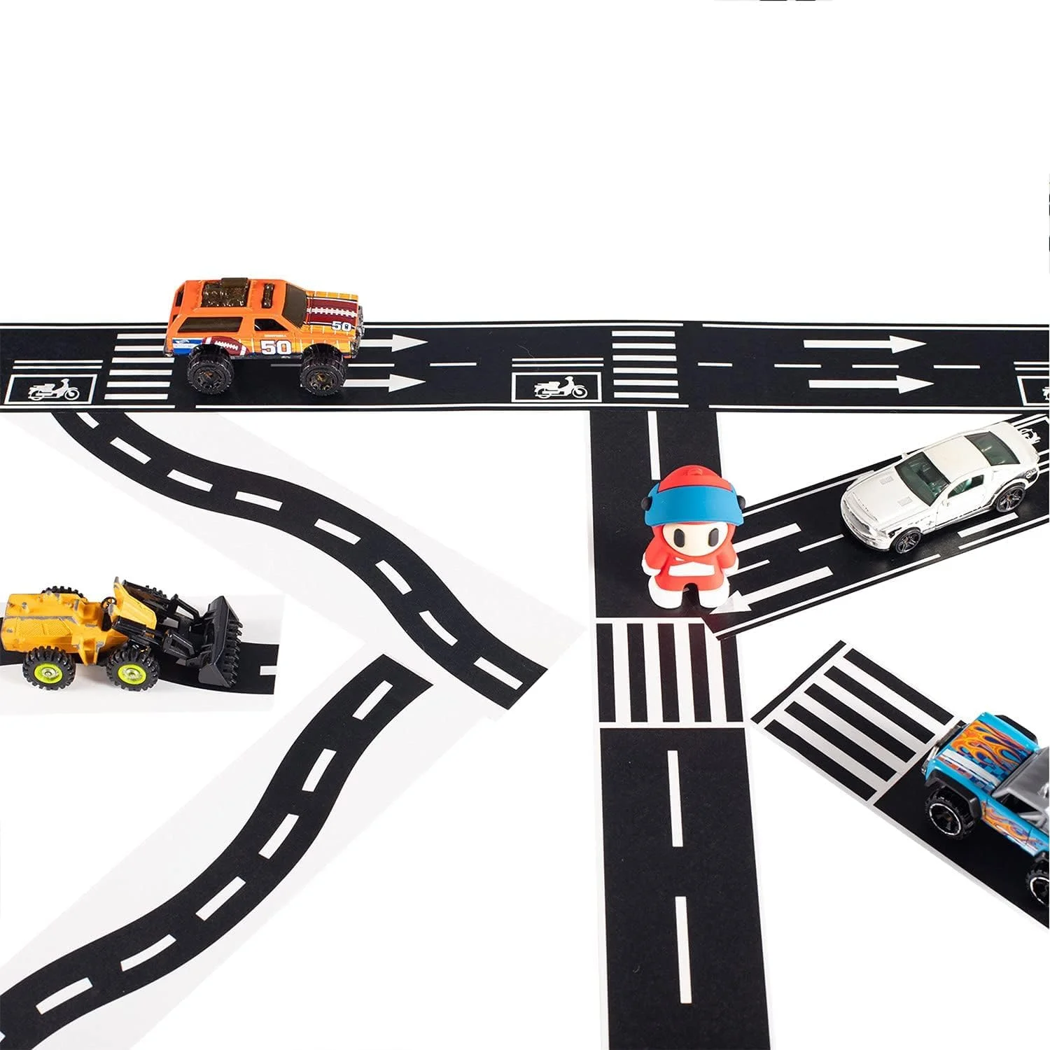 مجموعه نوار جاده و راه آهن، 4 رول نوار جاده اسباب بازی برای کودکان، تزئینات ماشین مسابقه ای برای جشن تولد، بدون اثر مجموعه نوار جاده و راه آهن، 4 رول نوار جاده اسباب بازی برای کودکان، تزئینات ماشین مسابقه ای برای جشن تولد، بدون اثر