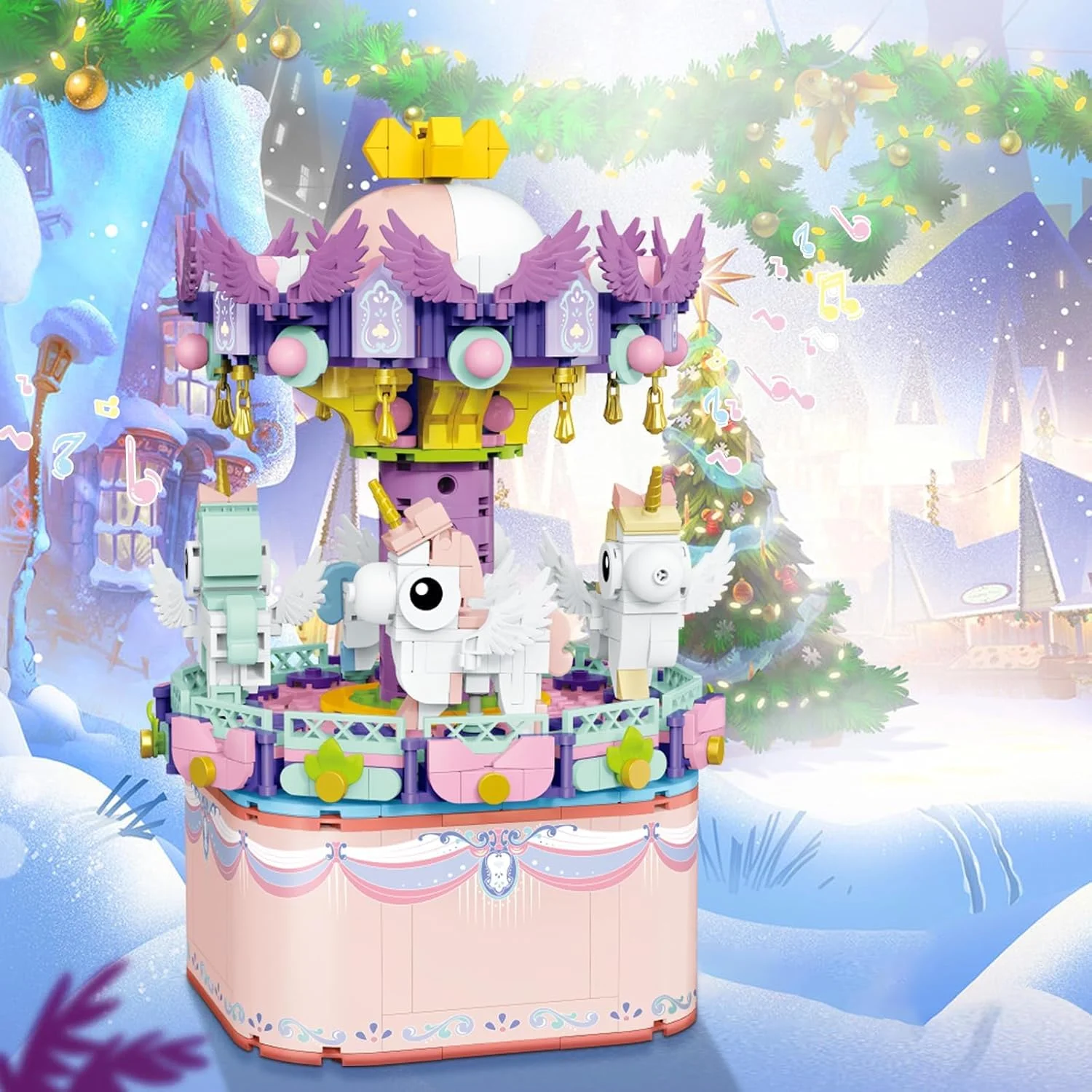 اسباب بازی ساختنی جعبه موسیقی، مجموعه ساخت چرخشی کاروسل DIY با 874 قطعه برای کودکان و بزرگسالان، اسباب بازی بلوک STEM، هدیه تولد ایده آل برای پسران و دختران 8 9 10 11 12 ساله اسباب بازی ساختنی جعبه موسیقی، مجموعه ساخت چرخشی کاروسل DIY با 874 قطعه برای کودکان و بزرگسالان، اسباب بازی بلوک STEM، هدیه تولد ایده آل برای پسران و دختران 8 9 10 11 12 ساله