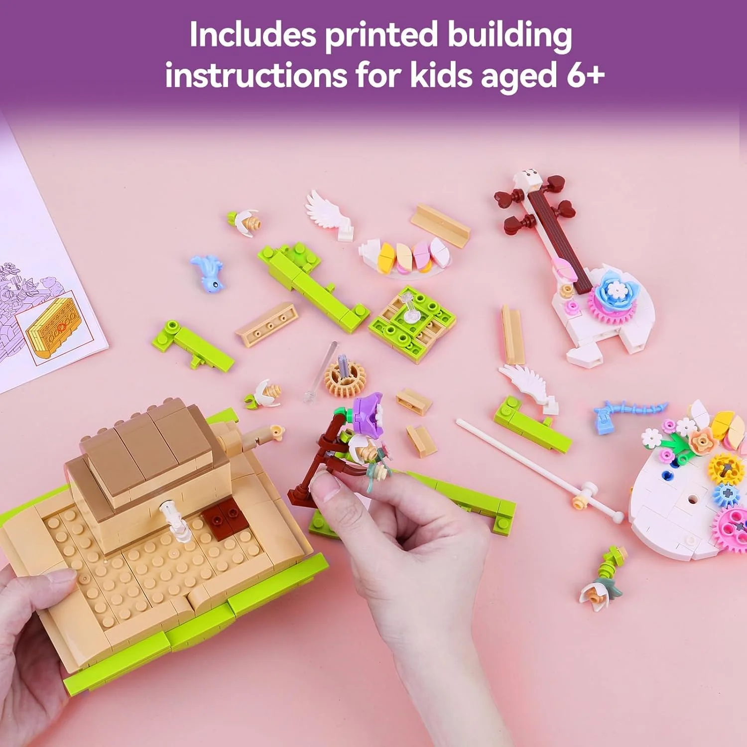 اسباب بازی های ساختنی TERRIFI، مجموعه ساخت ویولن گل و کتاب جادویی با کمان رقصنده - دکور گل رنگارنگ، هدیه ای برای دختران، پسران یا کودکان 6 سال به بالا، کیت دکوراسیون زیبای خانه اسباب بازی های ساختنی TERRIFI، مجموعه ساخت ویولن گل و کتاب جادویی با کمان رقصنده - دکور گل رنگارنگ، هدیه ای برای دختران، پسران یا کودکان 6 سال به بالا، کیت دکوراسیون زیبای خانه