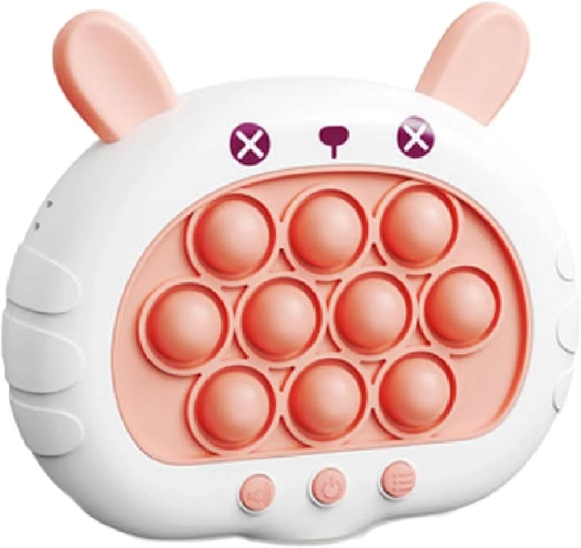 اسباب بازی های خلاقانه کاهش استرس، دستگاه بازی پازلی دکمه ای - اسباب بازی سرگرم کننده برای کودکان و بزرگسالان، هدیه مهمانی (خرگوش صورتی)