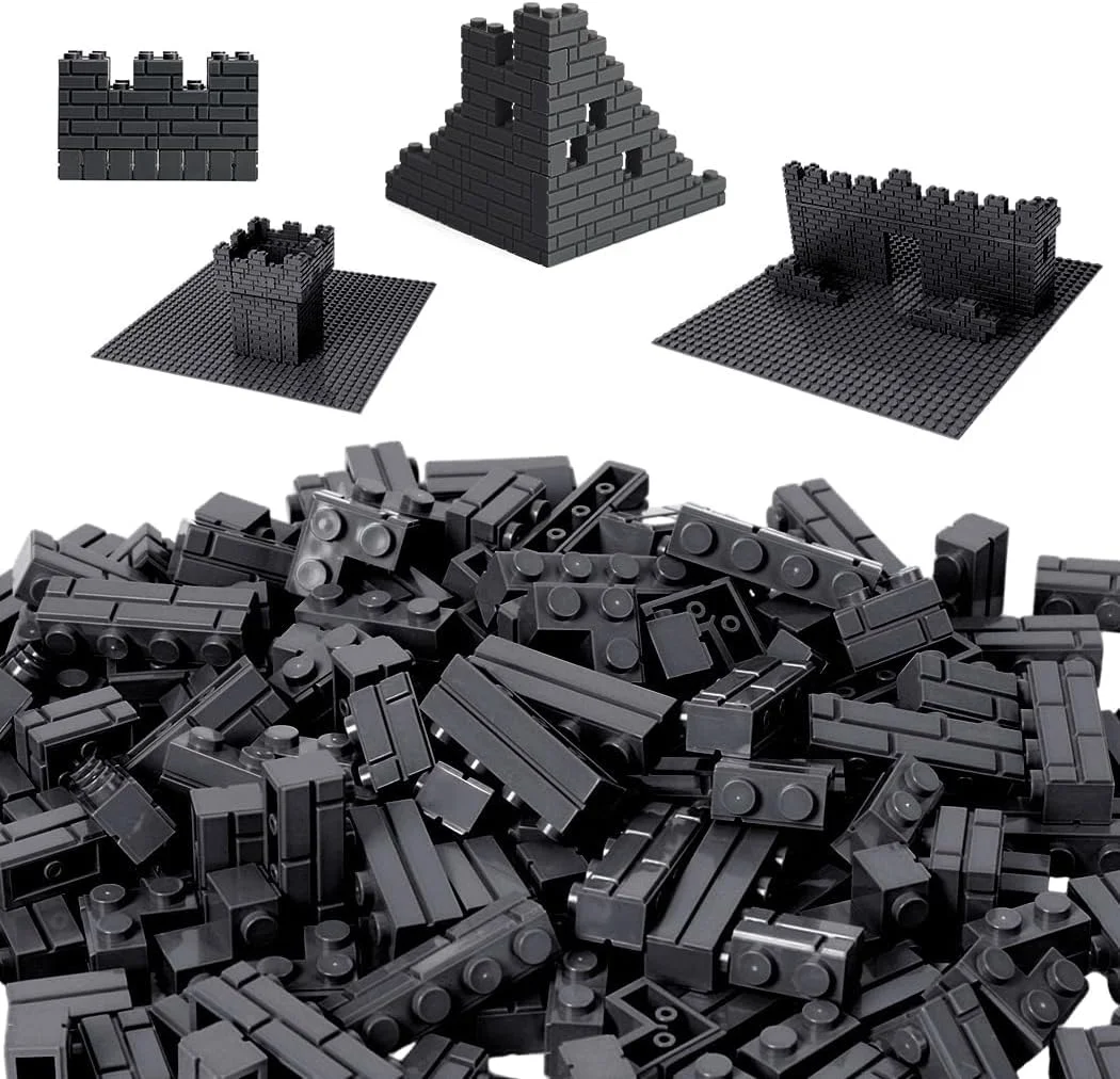 آجرهای پروفیل بنایی TERRIFI، 240 قطعه، آجرهای ساخت دیوار کلاسیک، مناسب برای قطعات و بخش های دیوار، کیت اسباب بازی فله ای متنوع، سازگار با برندهای اصلی