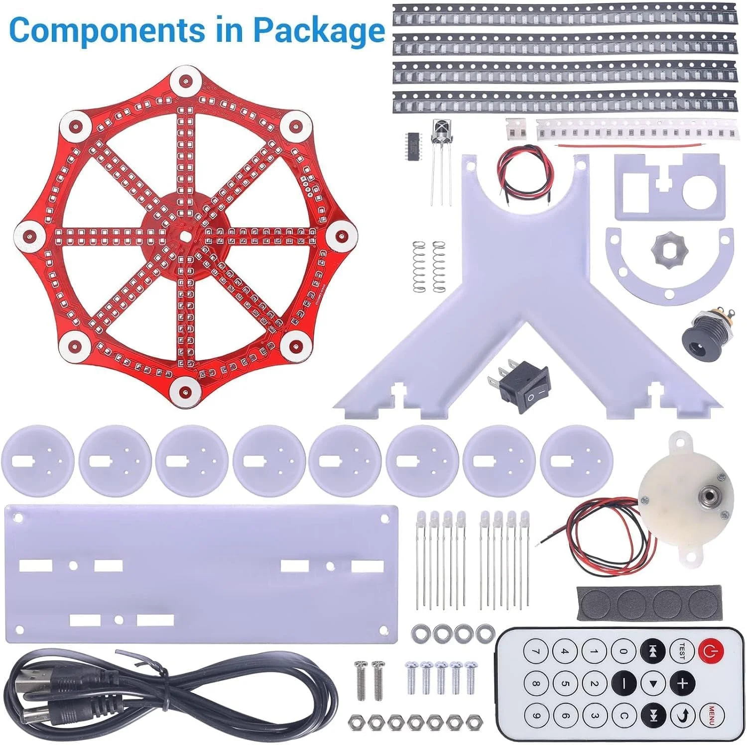 کیت الکترونیکی چرخ و فلک LED، چرخ و فلک چرخان رنگارنگ با تمرین لحیم کاری SMD SMT، کیت آموزشی سرگرم کننده برای دانش آموزان، دبیرستانی ها، دانشجویان و علاقه مندان به الکترونیک کیت الکترونیکی چرخ و فلک LED، چرخ و فلک چرخان رنگارنگ با تمرین لحیم کاری SMD SMT، کیت آموزشی سرگرم کننده برای دانش آموزان، دبیرستانی ها، دانشجویان و علاقه مندان به الکترونیک