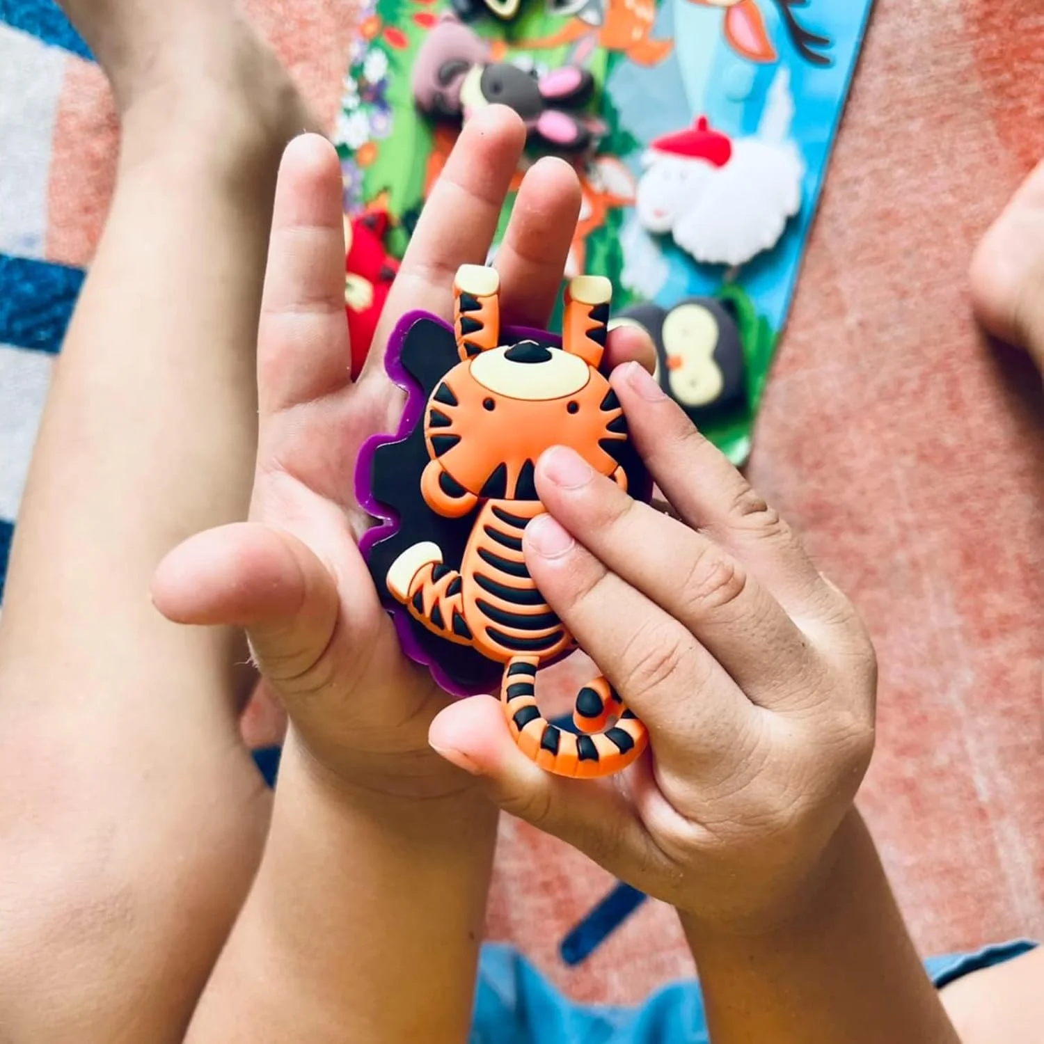 مگنت های یخچال برای کودکان نوپا، مگنت های یخچالی لاستیکی حیوانات بامزه برای بچه ها، پشت کامل مغناطیسی، اسباب بازی آموزشی و هدیه کودک برای استفاده در یخچال و وایت برد