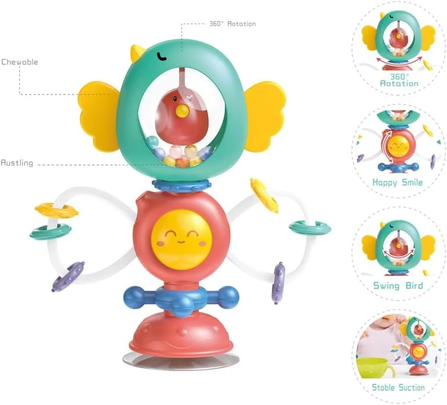 اسباب بازی کودک TERRIFI، اسباب بازی جغجغه ای با مکنده برای صندلی غذا | مناسب برای پسران و دختران 3 ماهه و بالاتر | رنگ: آبی اسباب بازی کودک TERRIFI، اسباب بازی جغجغه ای با مکنده برای صندلی غذا | مناسب برای پسران و دختران 3 ماهه و بالاتر | رنگ: آبی