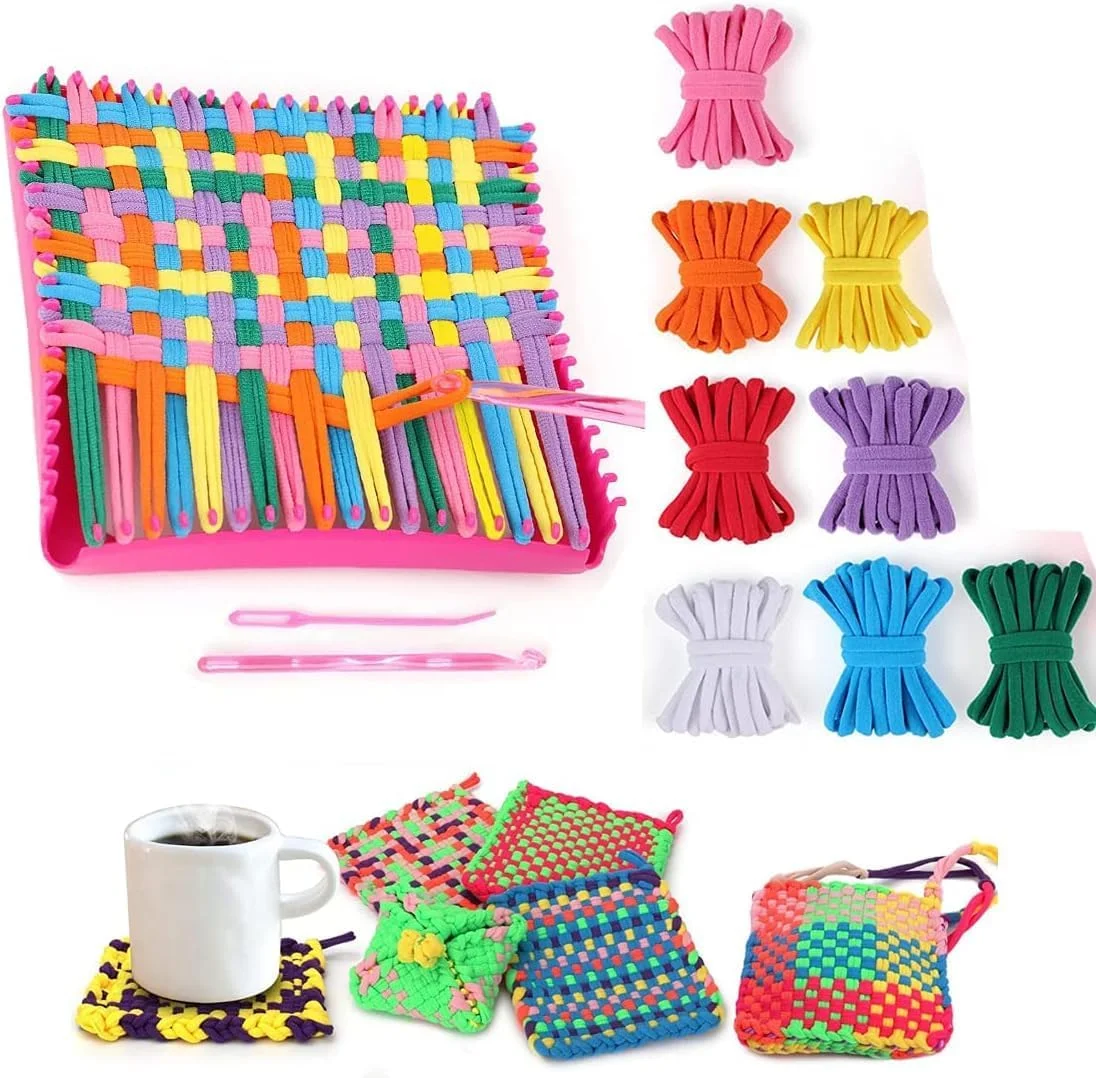 ست بافندگی مناسب کودکان، ست بافتنی دستی، قاب بافندگی برای کودکان، کاردستی با کودکان، اسباب بازی های آموزشی بافندگی، لوازم کاردستی ایمن برای کودکان، پروژه های کاردستی، ایده های هدیه کاردستی کودکان