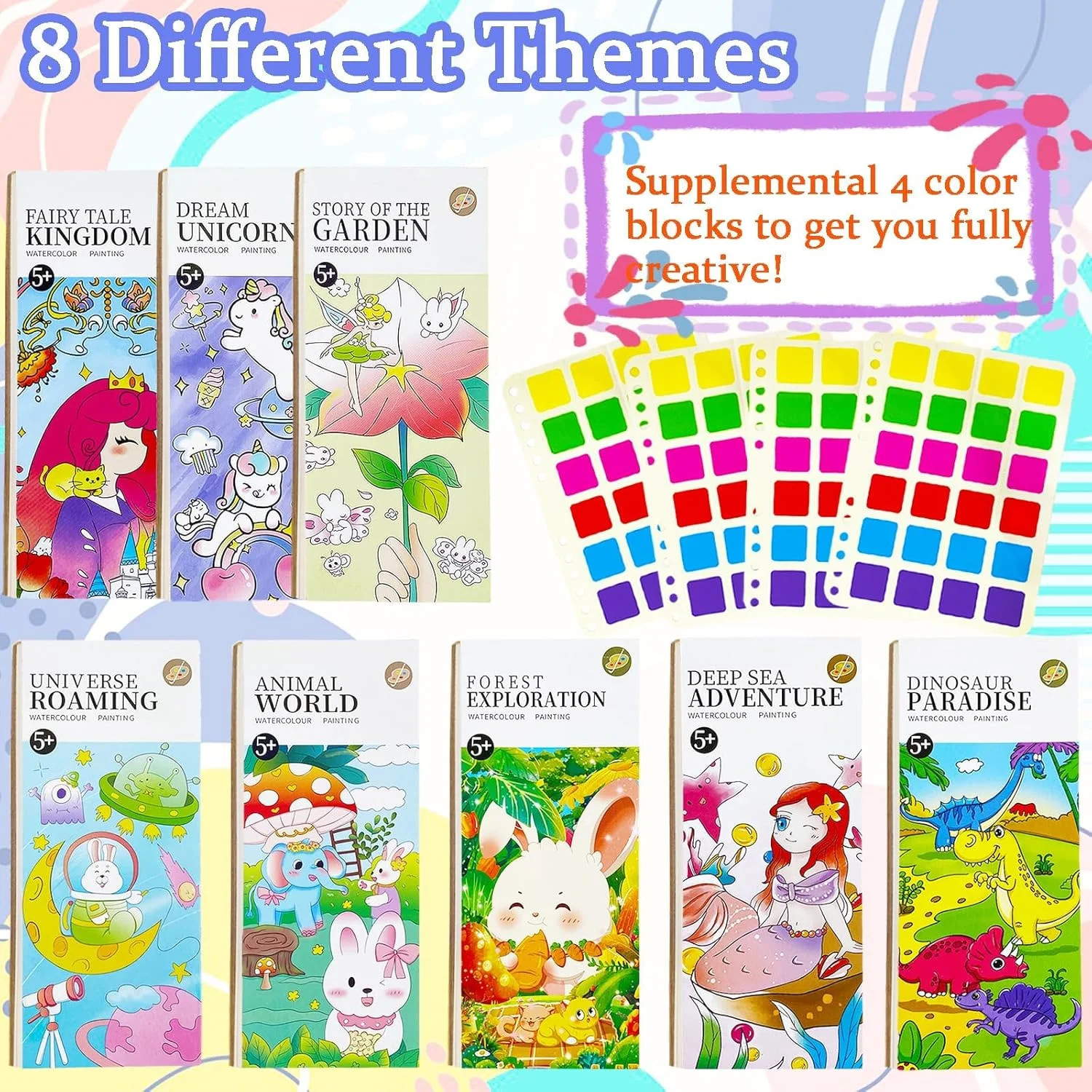 کتاب نقاشی آبرنگ جیبی TERRIFI، مجموعه کاغذ نقاشی آبرنگ، کیت آبرنگ جیبی مسافرتی با رنگ، هدیه روز تولد و روز کودک برای کودکان کتاب نقاشی آبرنگ جیبی TERRIFI، مجموعه کاغذ نقاشی آبرنگ، کیت آبرنگ جیبی مسافرتی با رنگ، هدیه روز تولد و روز کودک برای کودکان