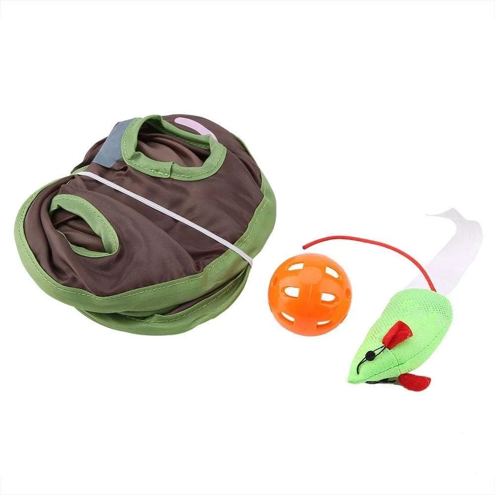 اسباب بازی آموزشی تاشو سوراخ موش گربه ها توپ خنده دار زنگوله لوازم حیوانات خانگی