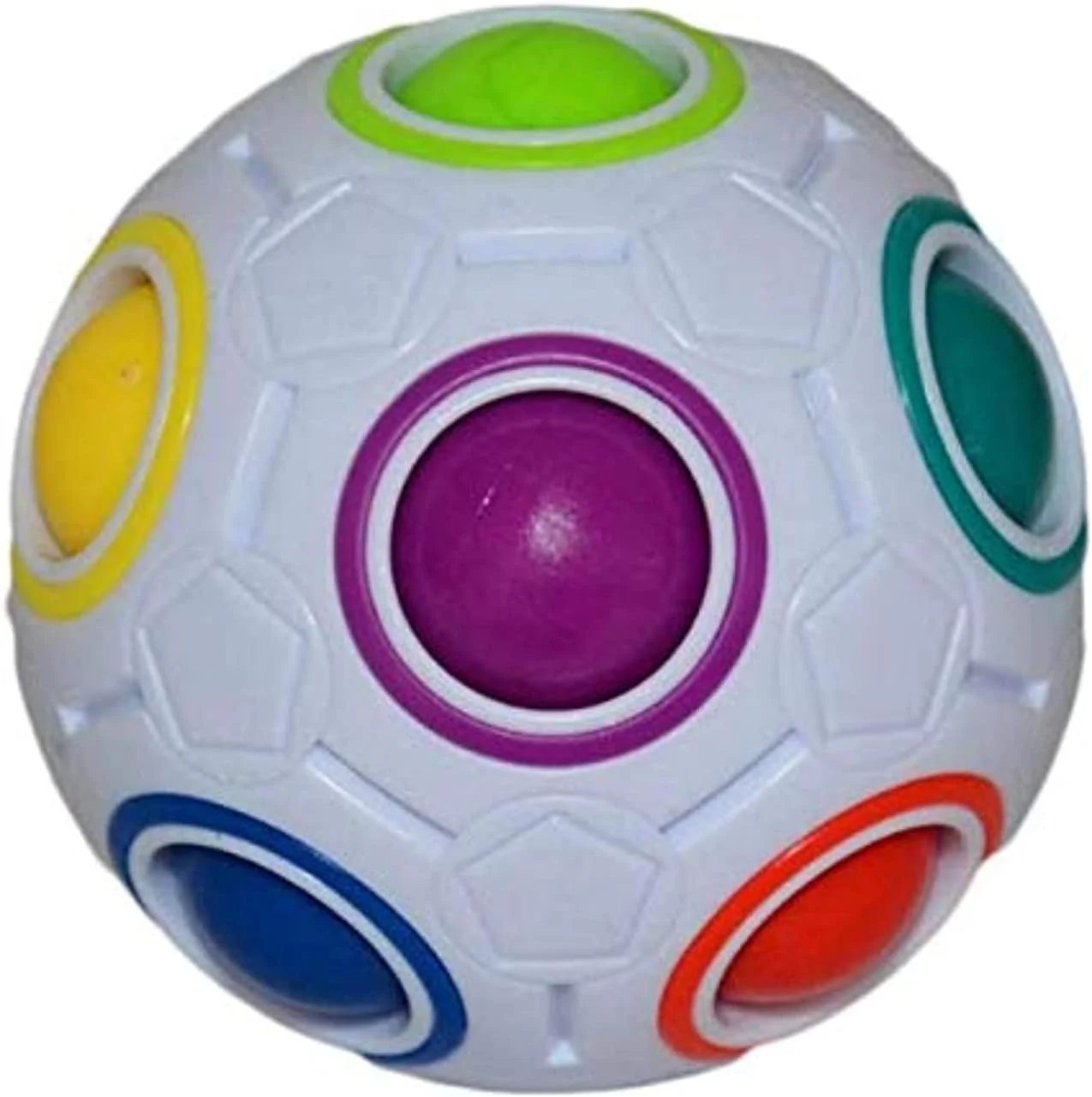 مکعب جادویی کروی خلاقانه، پازل توپی رنگین کمانی سرعتی، اسباب بازی های آموزشی کودکان