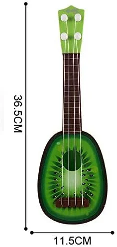 گیتار یوکللی پلاستیکی 4 سیم طرح میوه، اسباب بازی موزیکال آموزشی برای تقویت مهارت کودکان، هدیه