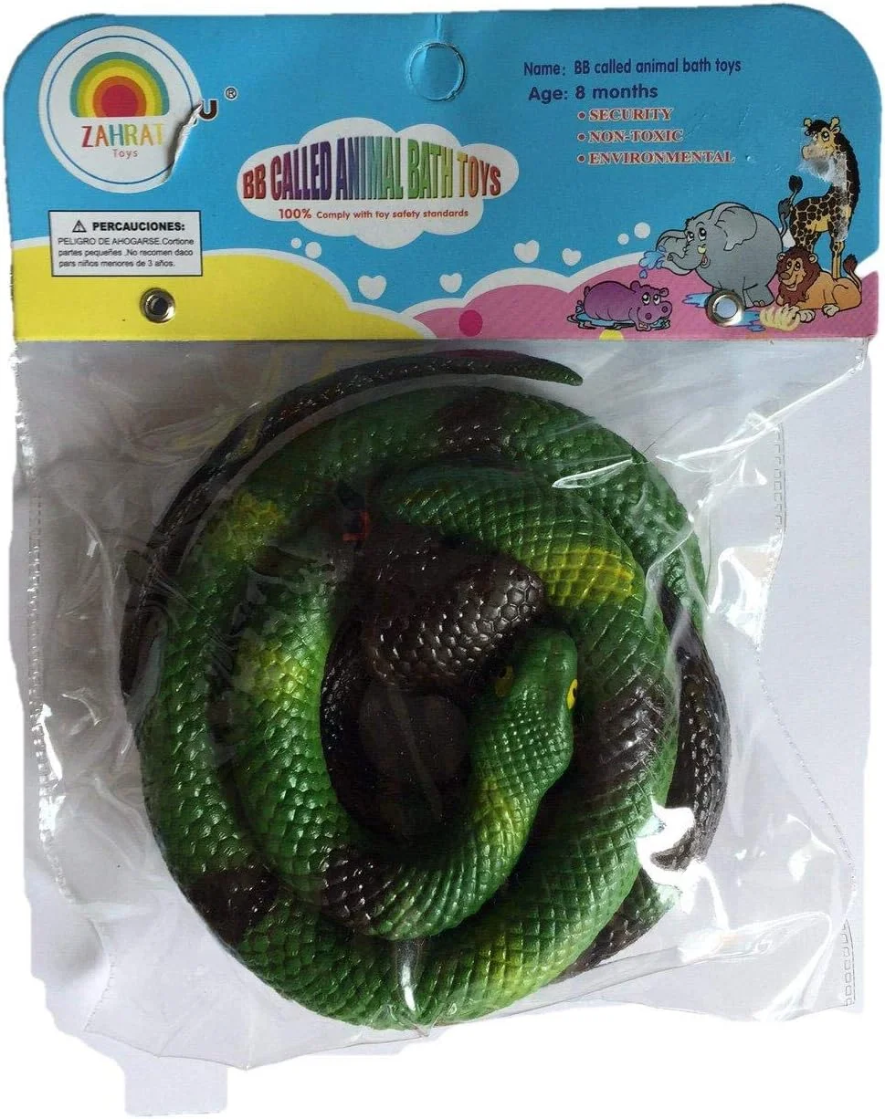 2 عدد حشره پلاستیکی سه بعدی، فیگور حیوانات آموزشی - مارهای کبرا 45 سانتی متری