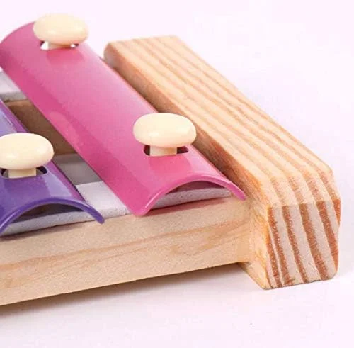 اسباب بازی آلات موسیقی کودک، وسایل کمک آموزشی، پازل چوبی کودکان زیلوفون هشت صدایی