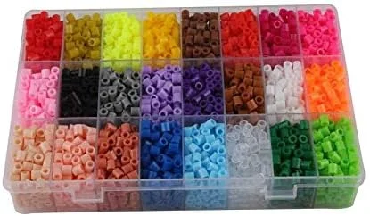 اسباب بازی های هوش 24 رنگ مهره های پرلر سرگرم کننده پازل اره منبت کاری اطفال آموزشی اسباب بازی های خودت بساز مهره های فیوز تخته میخ دار برای کودکان