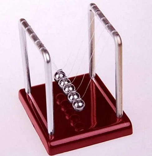 گوی های تعادل نیوتن، پازل روانشناسی علمی، اسباب بازی آموزشی با پایه چوبی قرمز و نخ نایلونی گوی های تعادل نیوتن، پازل روانشناسی علمی، اسباب بازی آموزشی با پایه چوبی قرمز و نخ نایلونی