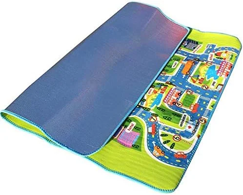 فرش بازی کودک طرح شهر - مناسب برای بازی با ماشین ها و اسباب بازی ها - بازی ایمن، آموزش و سرگرمی - هدیه ایده آل برای اتاق خواب کودک، اتاق بازی و فضای بازی